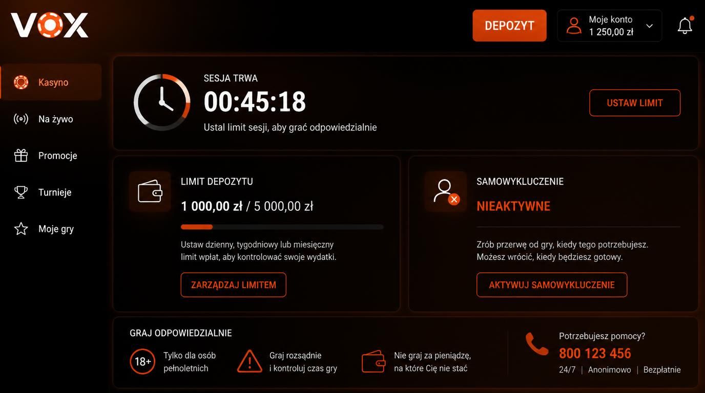 tarcza ochronna z regulacjami, limity i kontrola czasu
